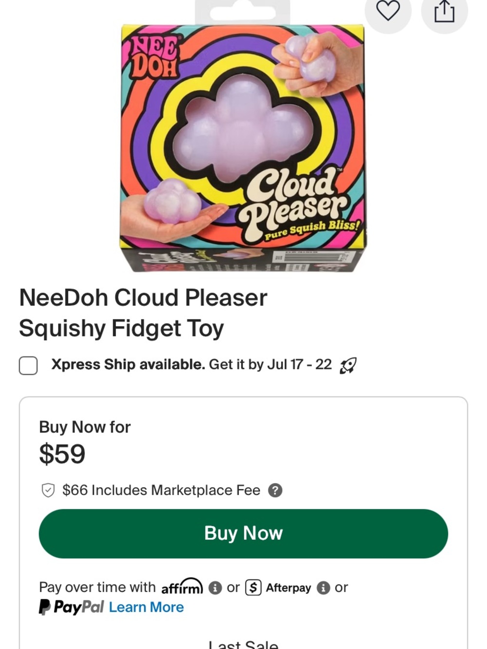 *RARE*NeeDoh Cloud Pleaser
Squishy Fidget Toy - Picture 5 of 12